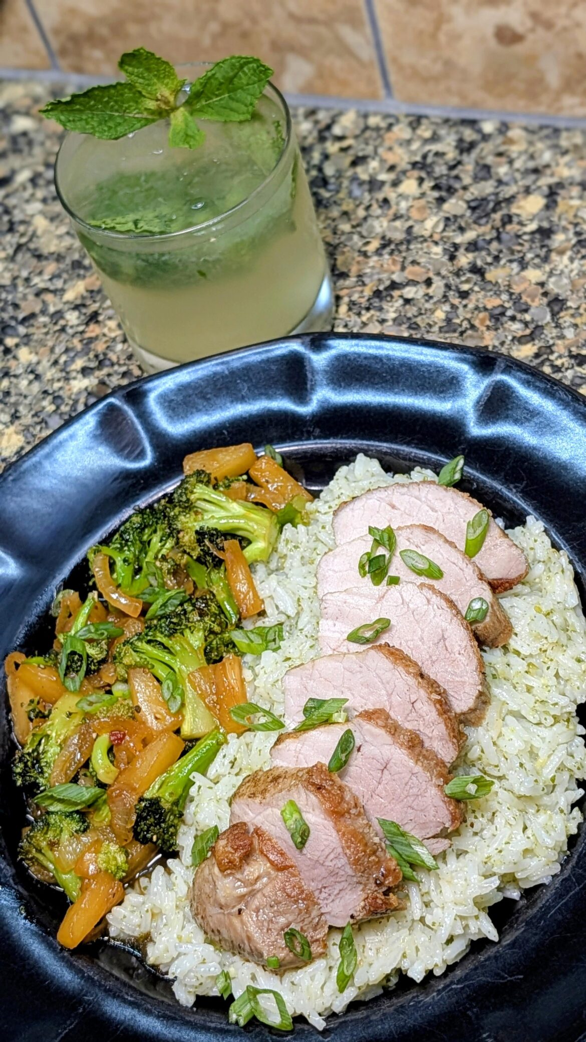 Roasted Pork & Pineapple-Soy Glazed Broccoli