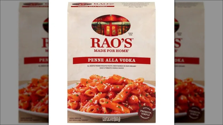 box for rao's frozen penne alla vodka