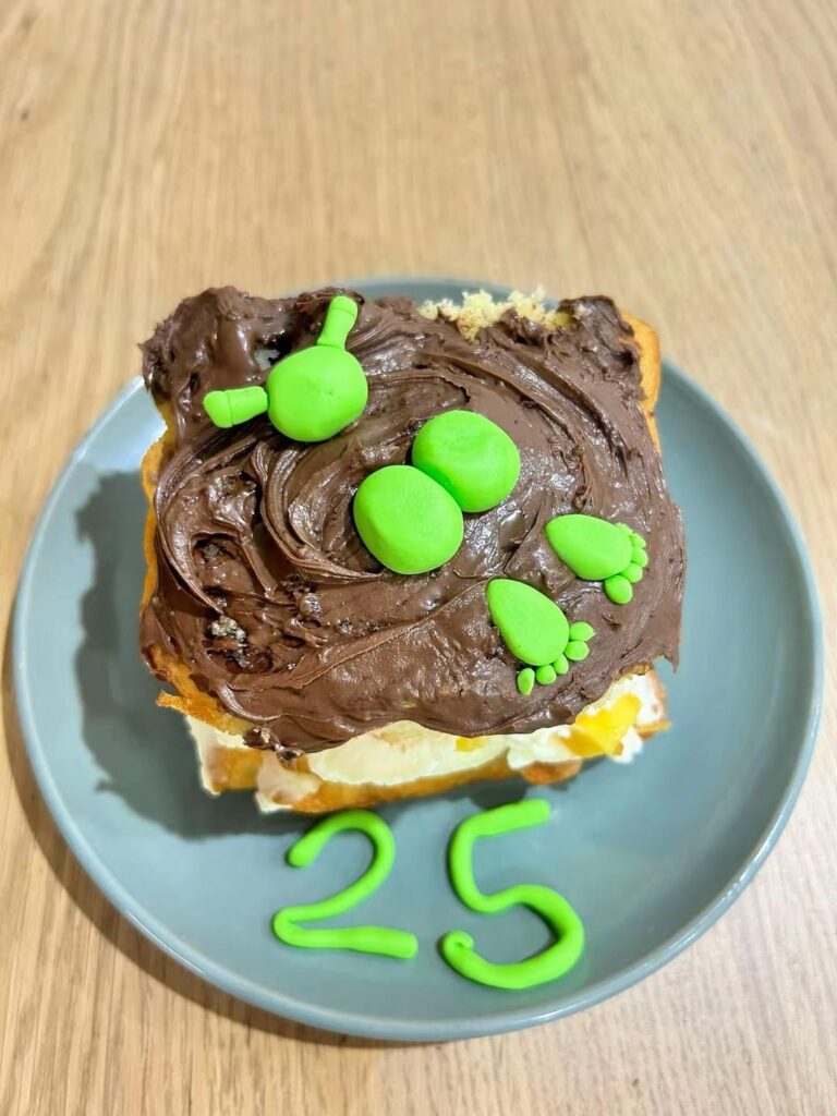 Shrek cake for my bf as a non baker lol