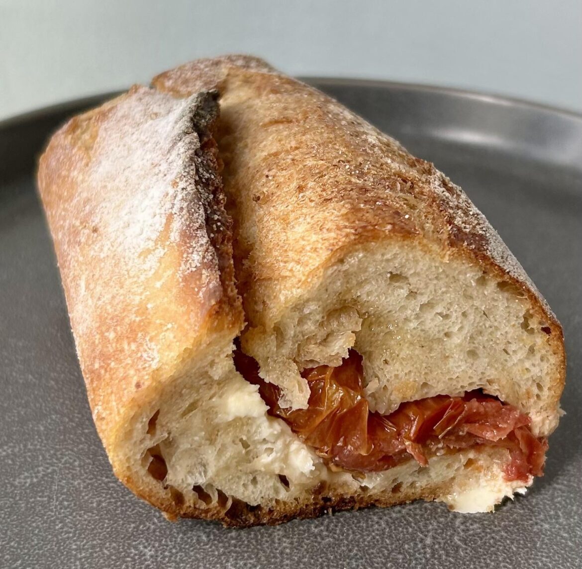 Tomato confit sandwich from Gjusta. I know it doesn’t look like much! But  it’s proof that all you need are a few excellent ingredients to make a great sandwich.  ($)