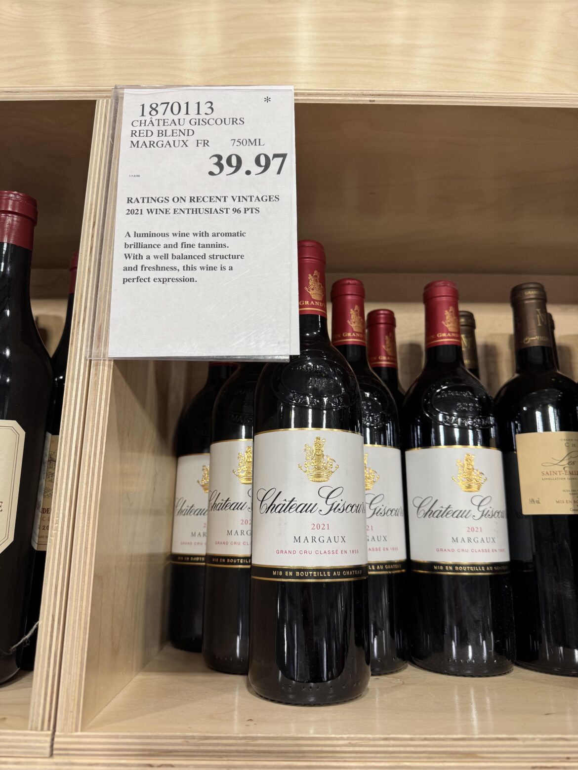 Costco Deal on Chateau Giscours