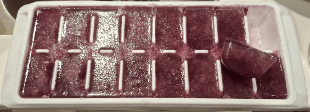 My red onion ice cubes