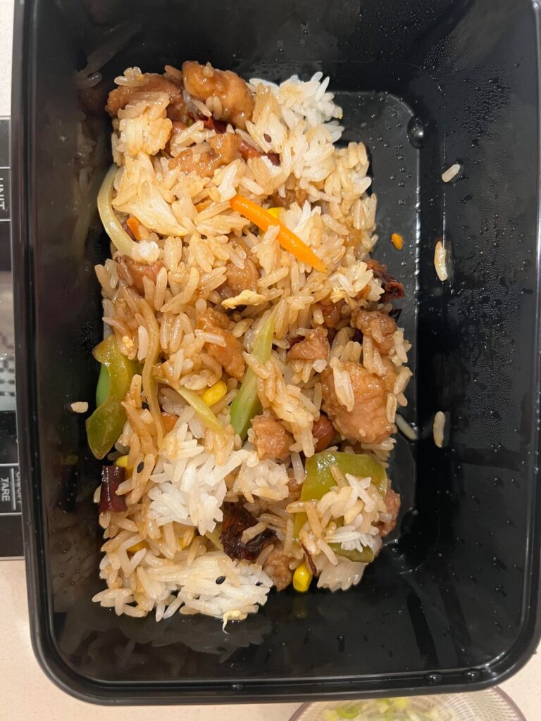 Calories in kung pao chicken with fried egg?