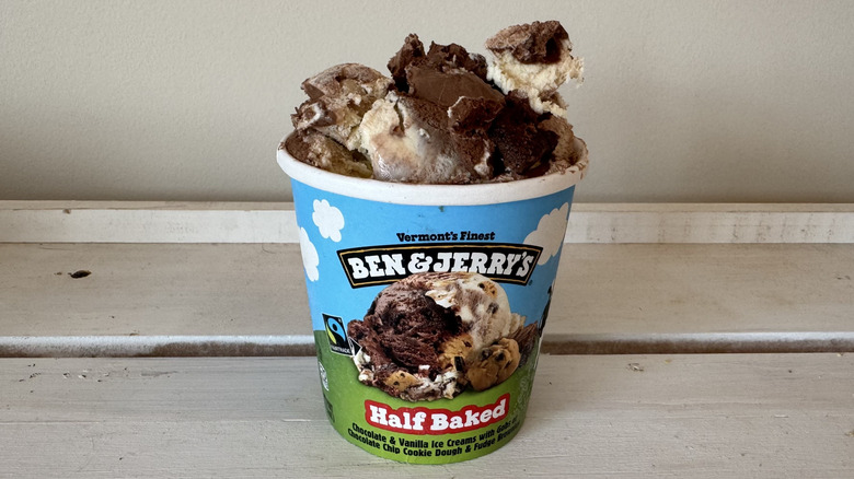 Pint of Half Baked on a table