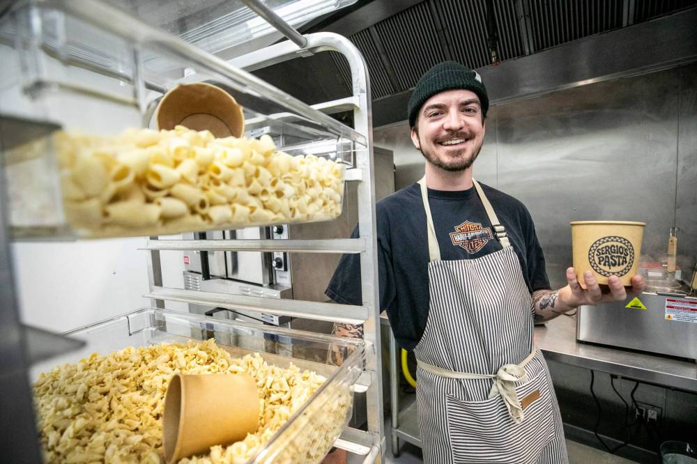 MIKAELA MACKENZIE / FREE PRESS
                                A trip to Venice, Italy, is what started Serge Gregoire, owner of Sergio’s Pasta, on his food-creation journey.
