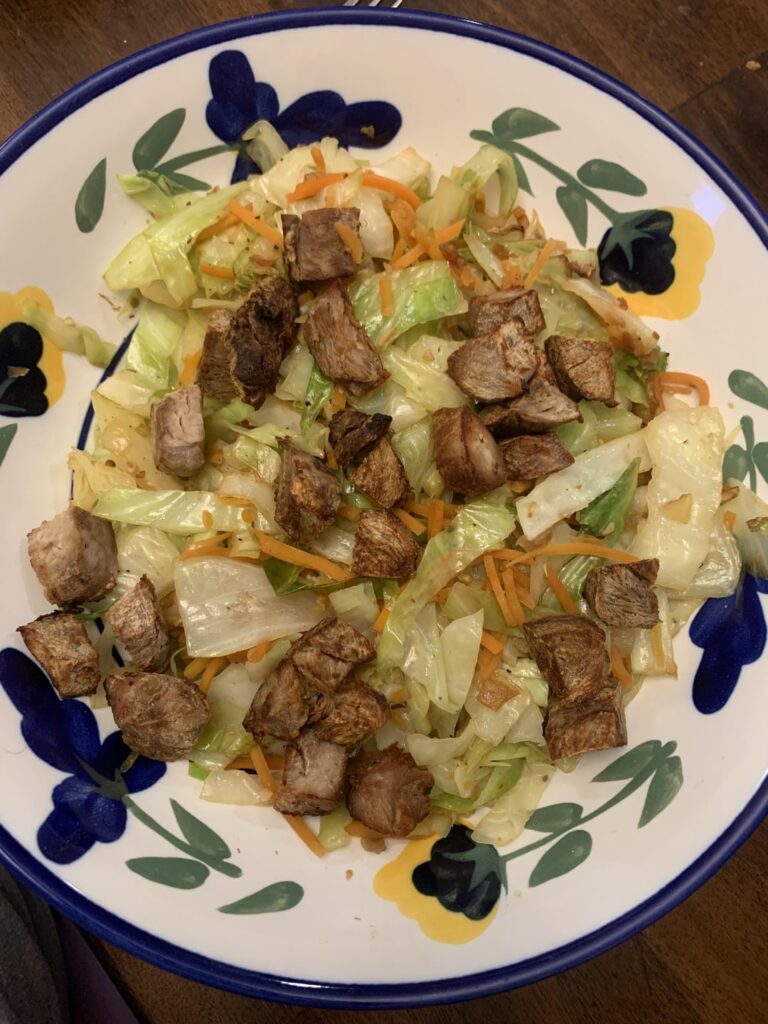 Cabbage & Carrot Stir Fry - 366 calories