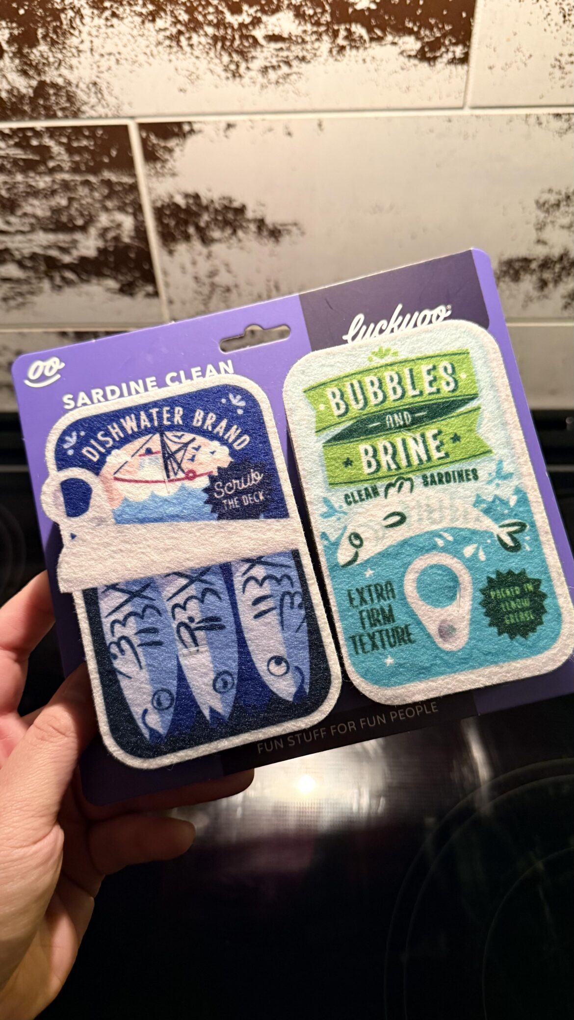 My sister got me these adorable dish sponges!