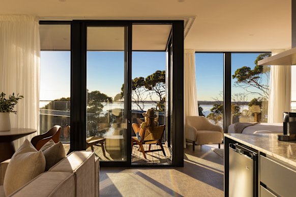 Deckside at the new villas.