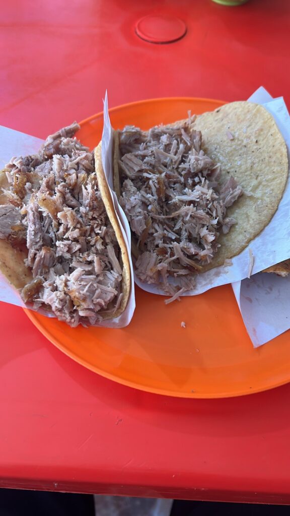 Tacos de carnitas (meat only)