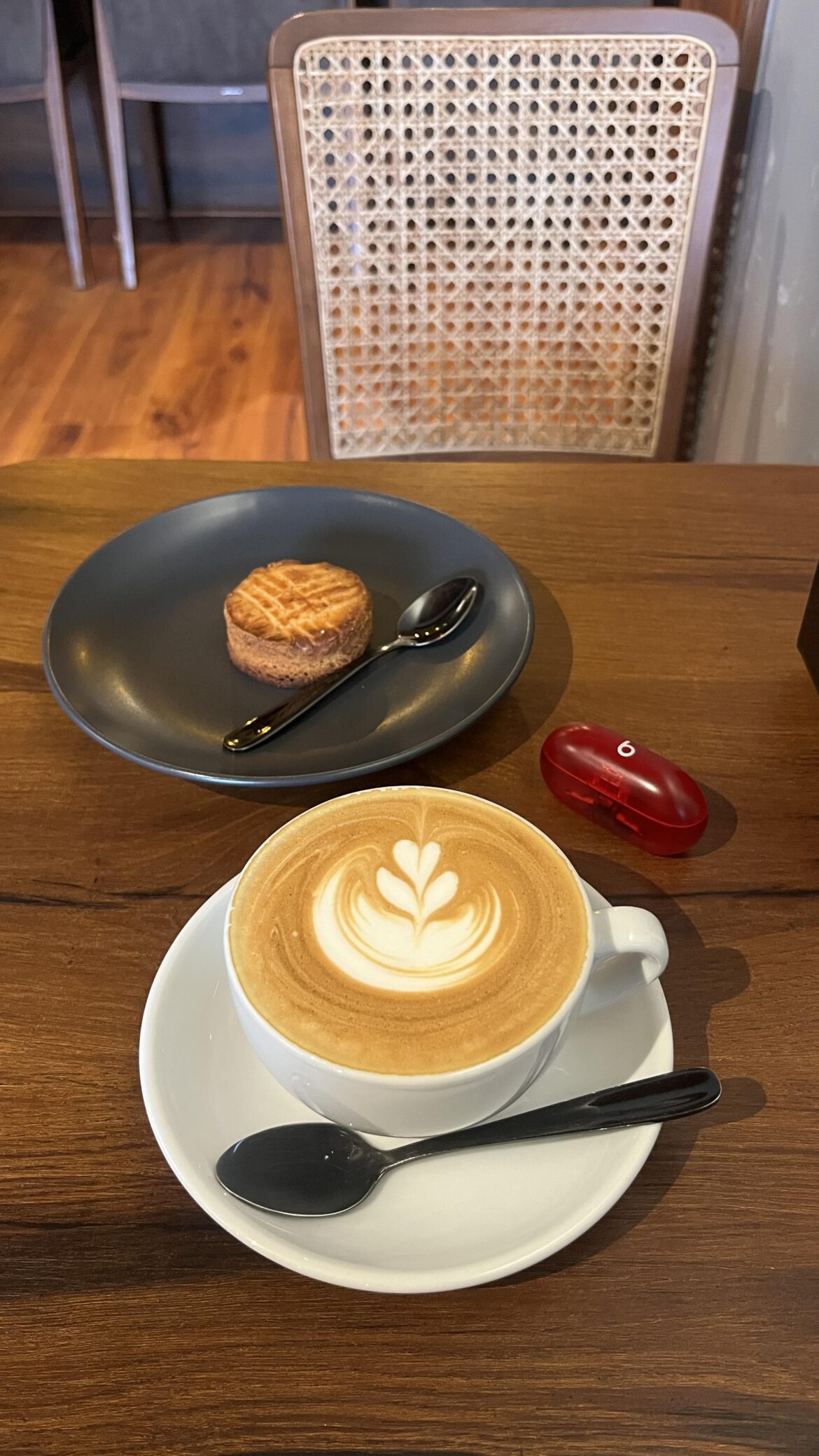 Chilling out here in a cafe, always the best calming thing.