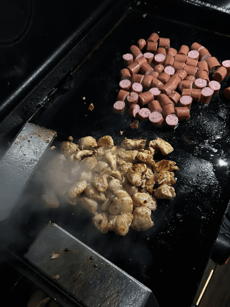 Night grilling on the Blackstone!