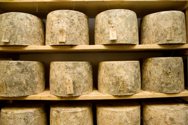 Montgomery’s cheddar cheese at Neal’s Yard Dairy, London.