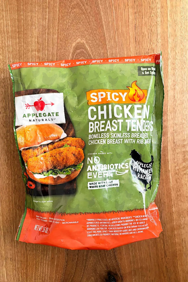 Applegate Natural Spicy Chicken Breast Tenders.
