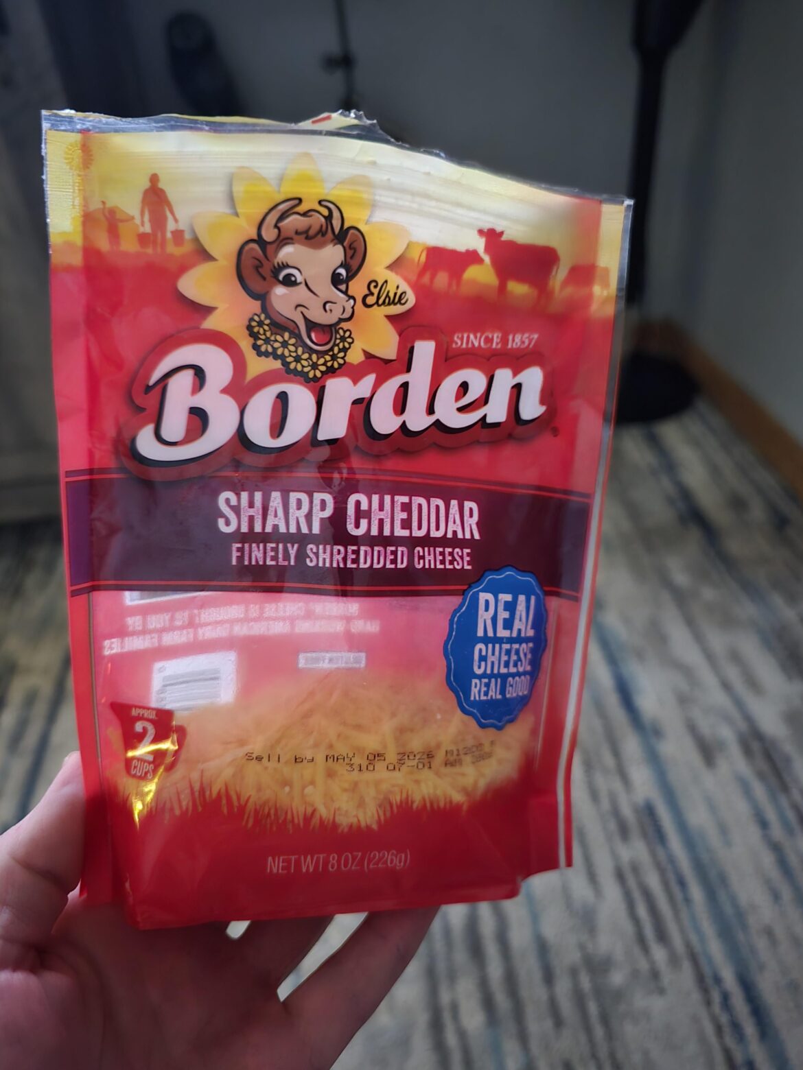 Shredded cheese straight out of the bag just hits different!