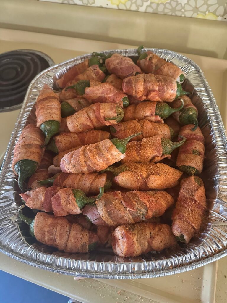Smoked 50 Jalapeno poppers for New Year’s Eve.