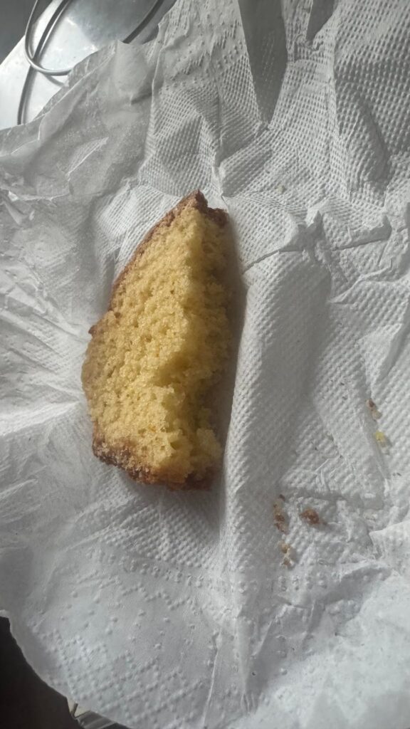 calories in this orange cake from the hotel buffet?Its half a piece