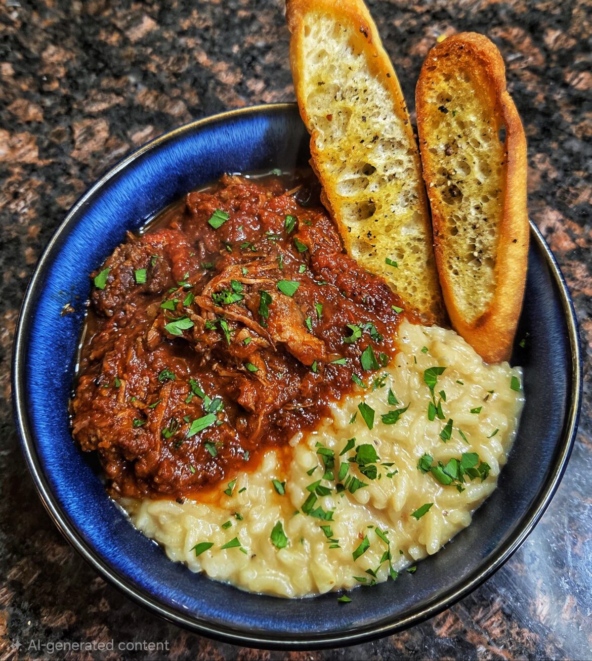 Risotto with beef ragu