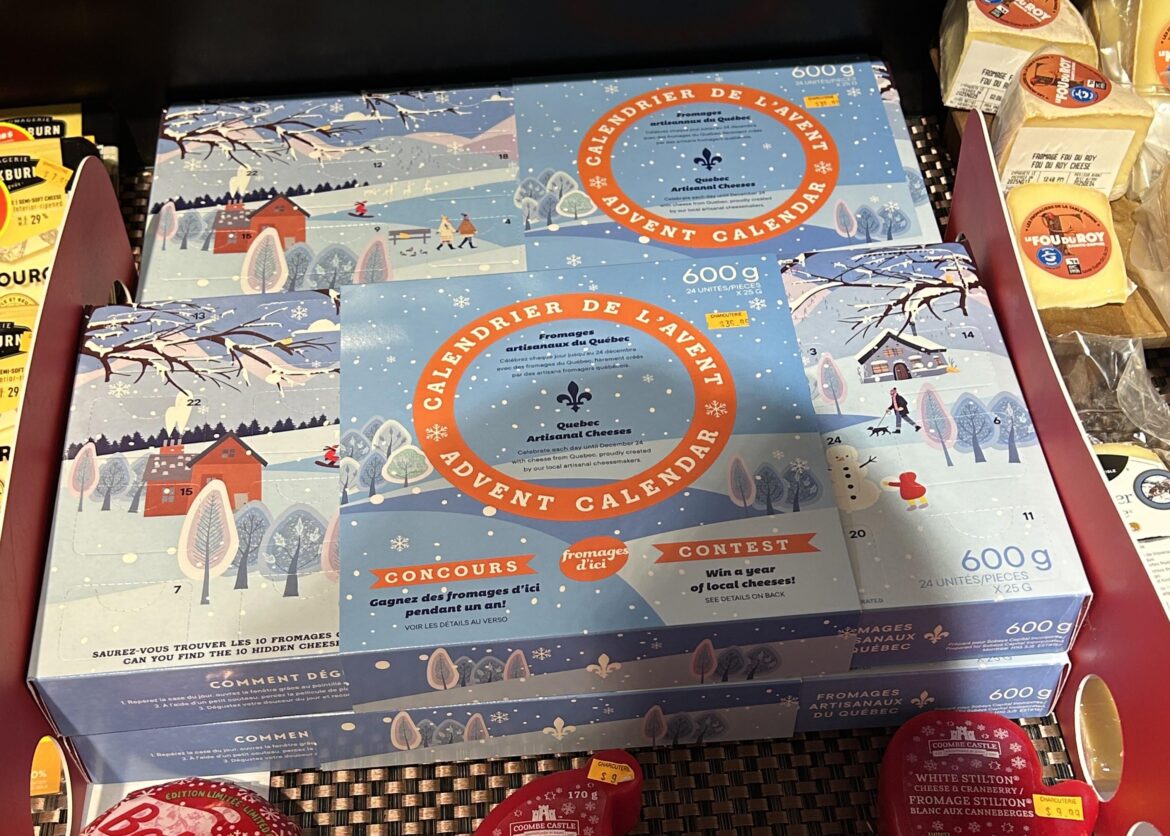 Found this cheese calendar! It’s just almost 40$CAD.😭