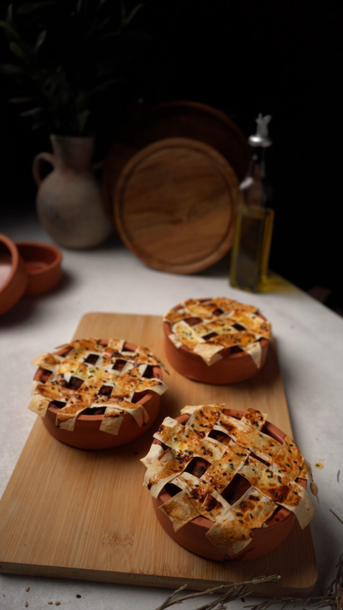Crispy Yufka Grid Beef Stew. Tender beef, creamy potatoes, golden crunchy Yufka.