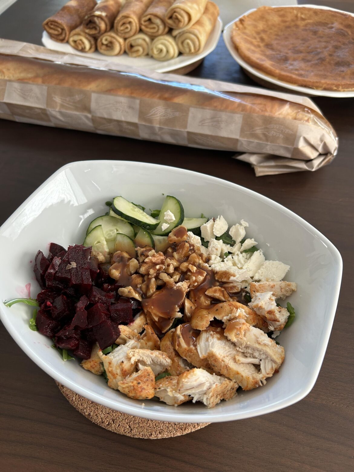 Beets and chicken salad