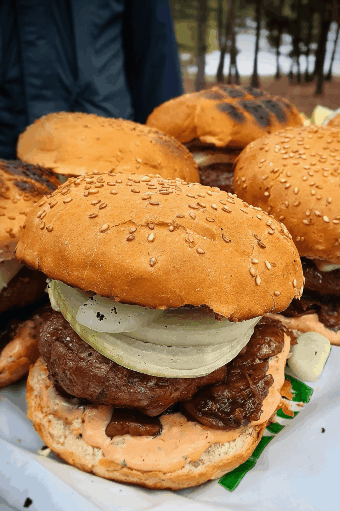 CombOnion Burgers (Caramelized + Pickled)