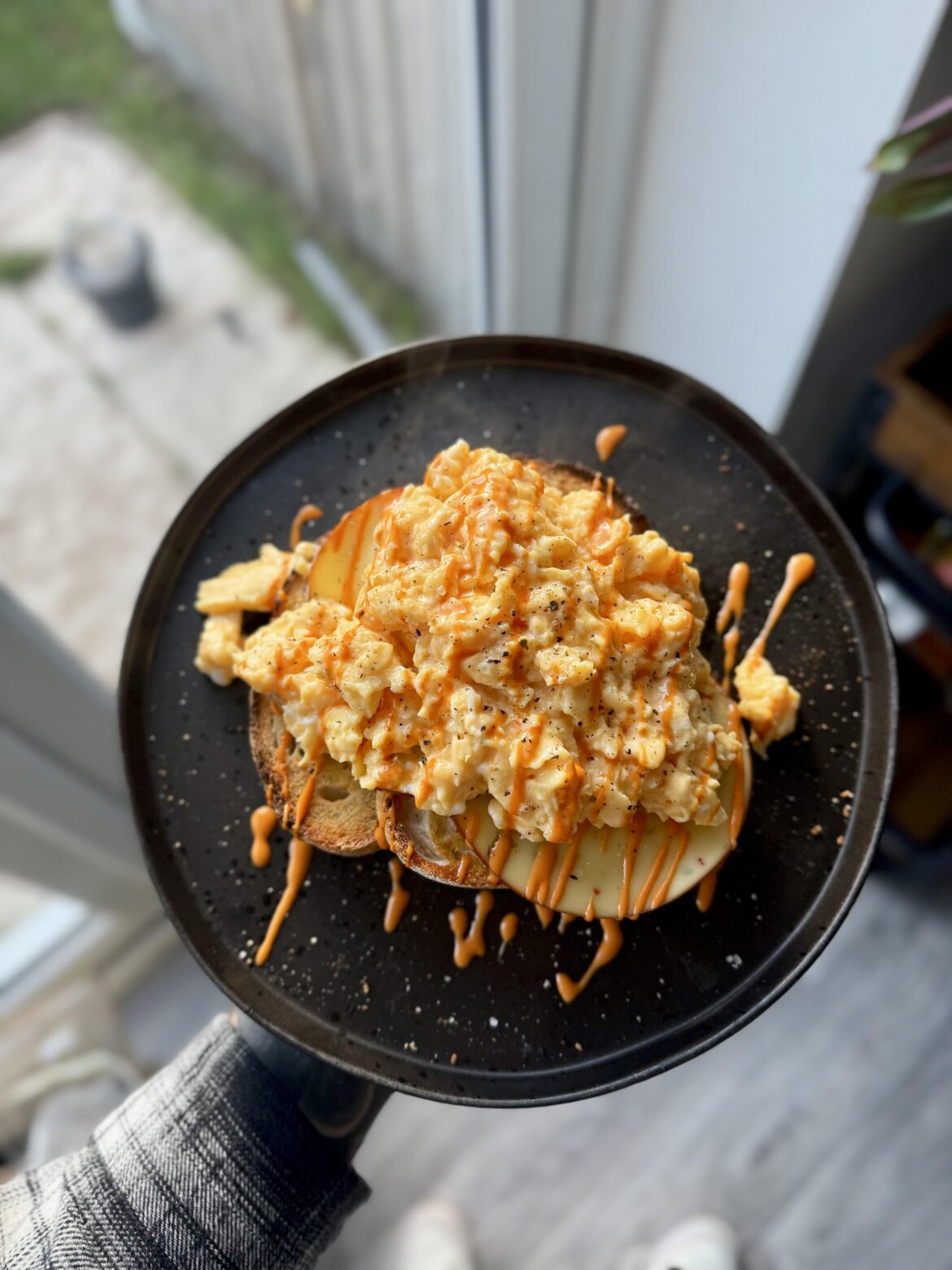 Made some scrambled eggs on sourdough