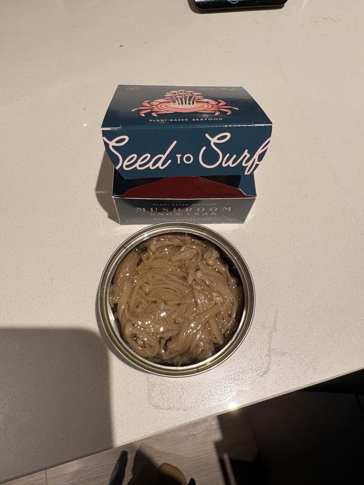 Seed to Surf plant based (enoki mushroom) snow crab review