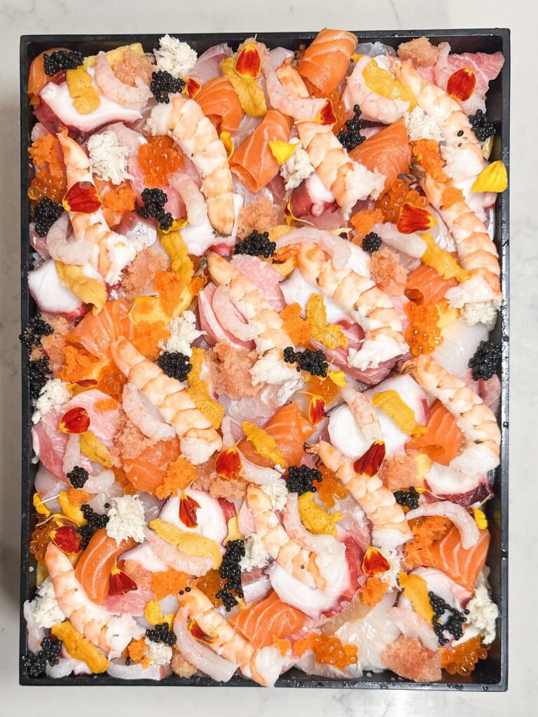 $700 chirashi box I made for Friendsmas last year