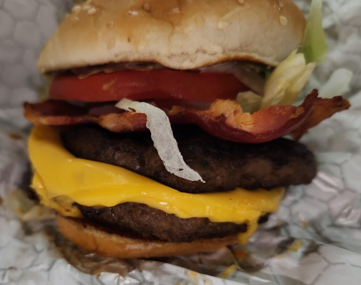 Braums Bacon Double Cheeseburger