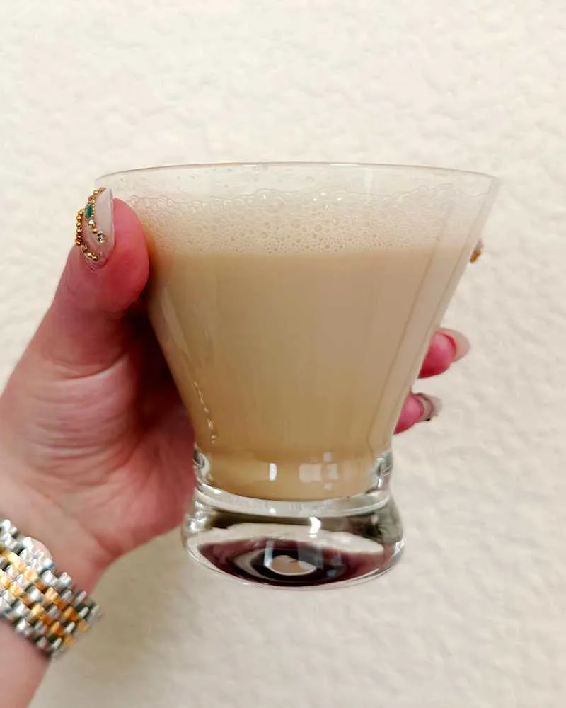 Kahlua Dunkin Caramel Swirl Coffee Liqueur in glass