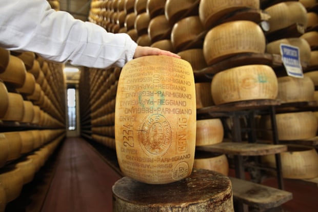 Parmigiano-Reggiano in storage