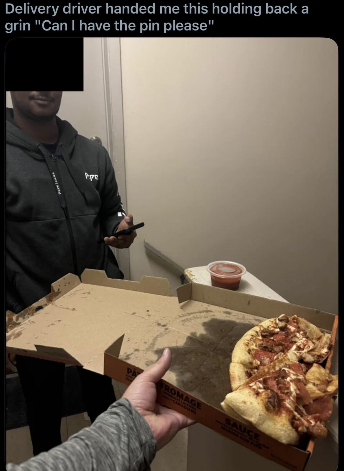 Shameless delivery driver smh 🤦‍♀️