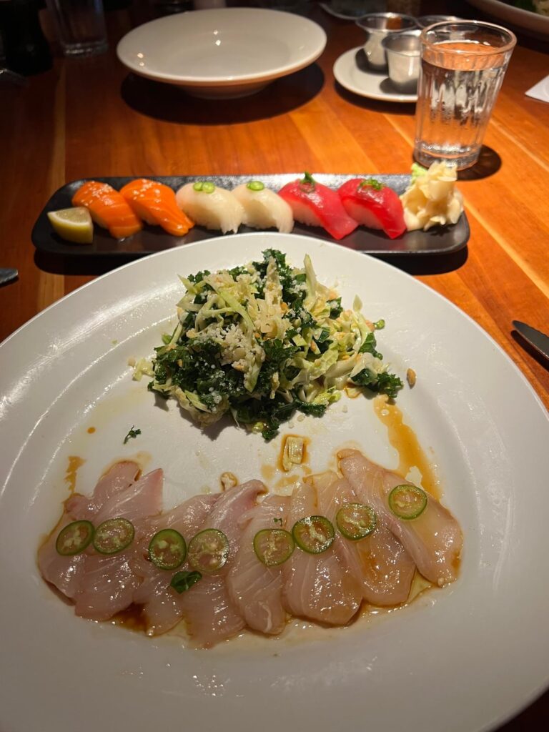 i tried the sushi at Houston’s and was pleasantly surprised. i would definitely recommend it if you stop by one and i will be back ☺️