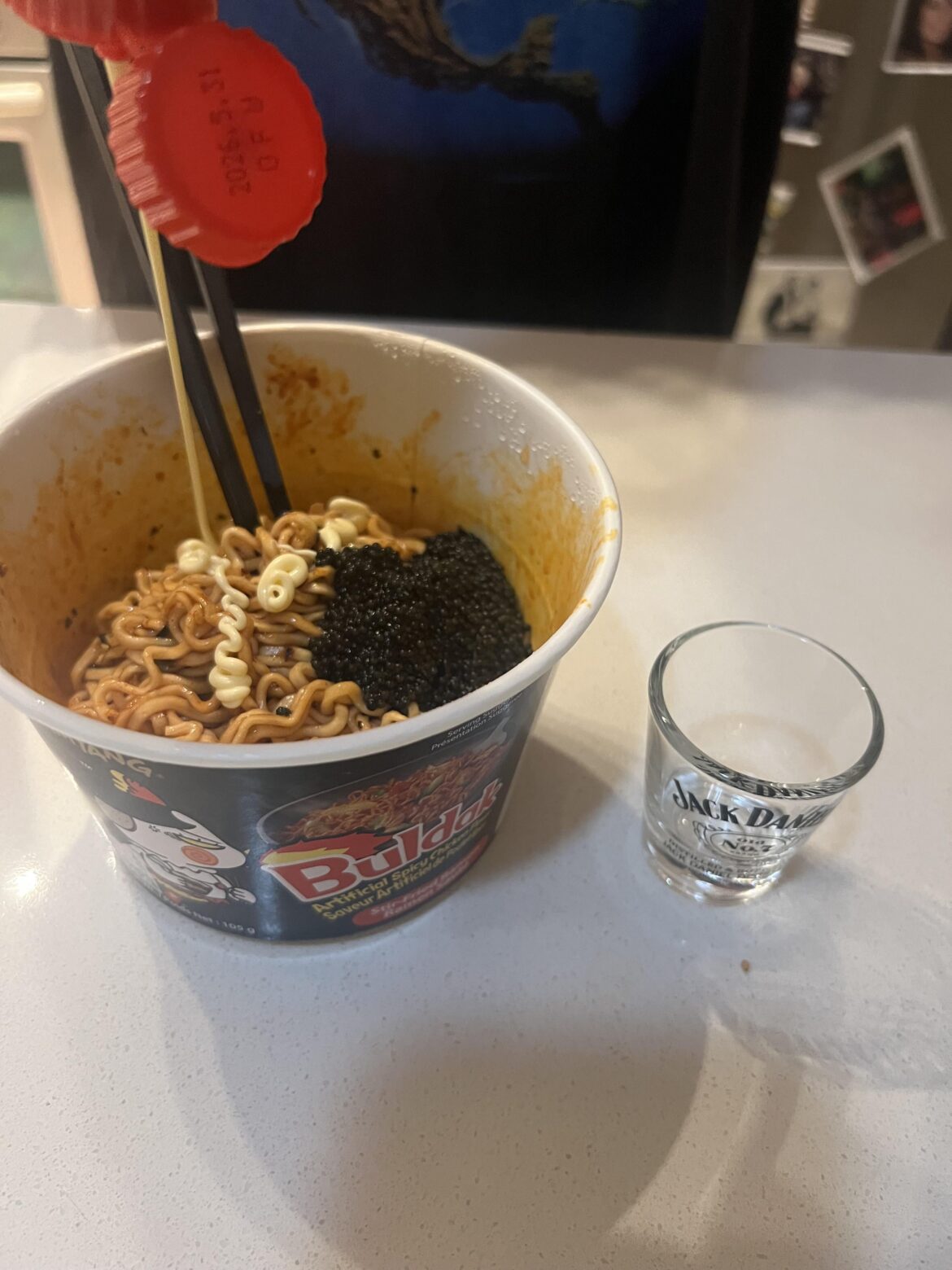 Does my wife wasting her caviar in instant ramen count?