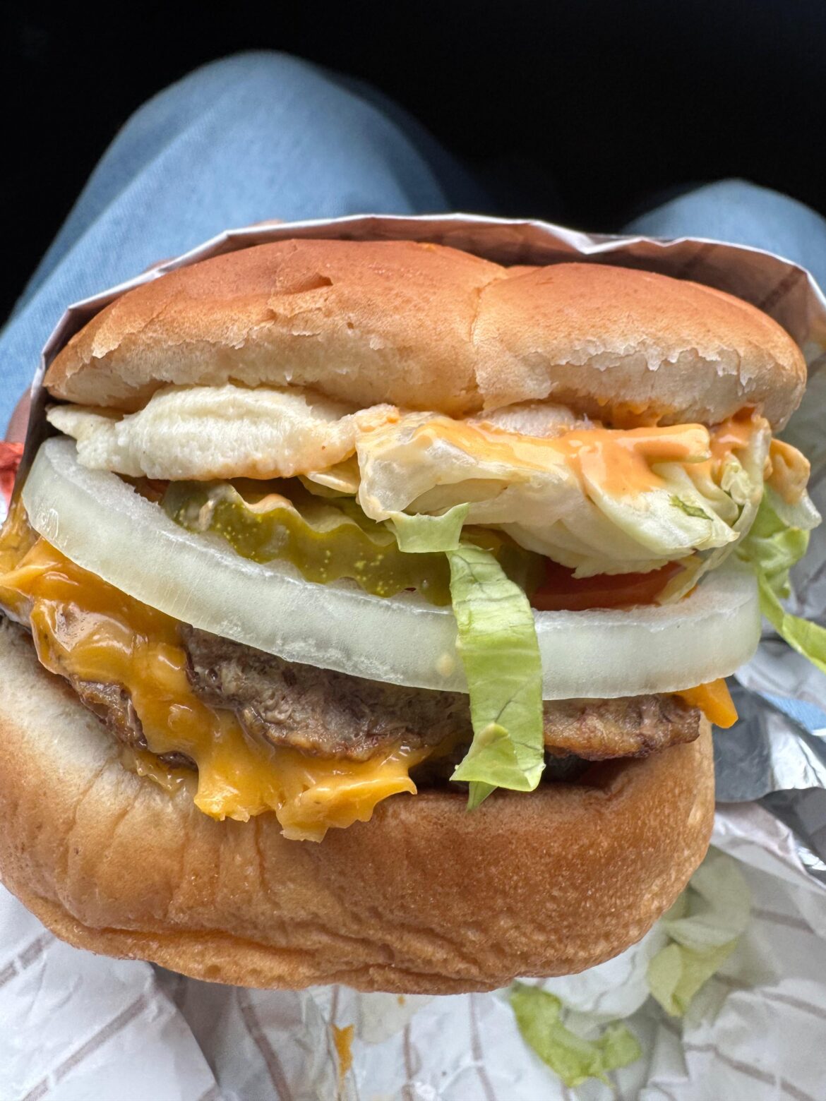 A&W double papa burger