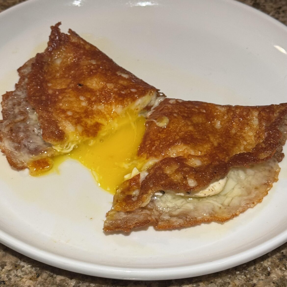 Put an egg IN it (cheese omelette edition)