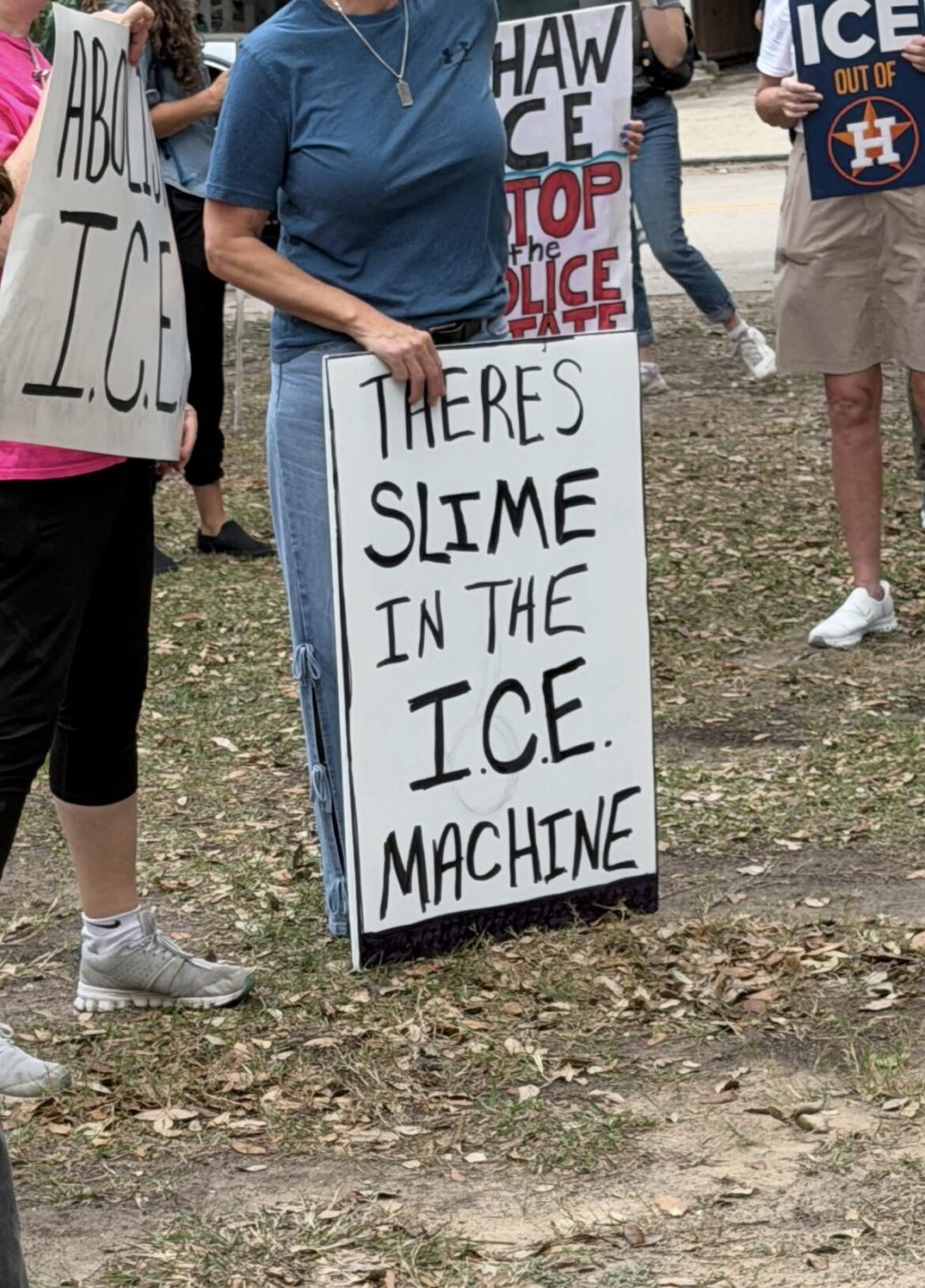 From the ICE protest last night.