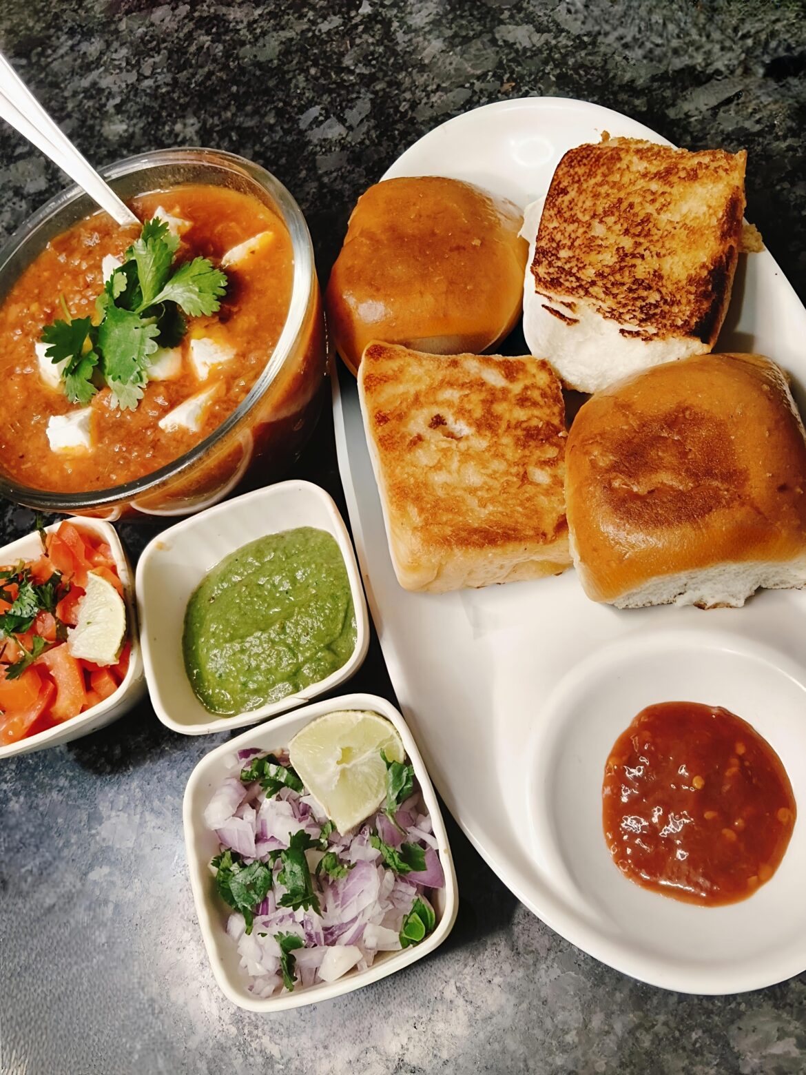 [Homemade] I made Pav bhaji at home. Budget for making pavbhaji for two persons is $1.5