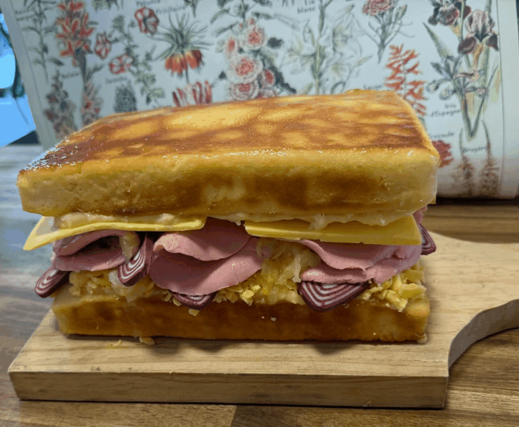 Ham and cheese toastie cake