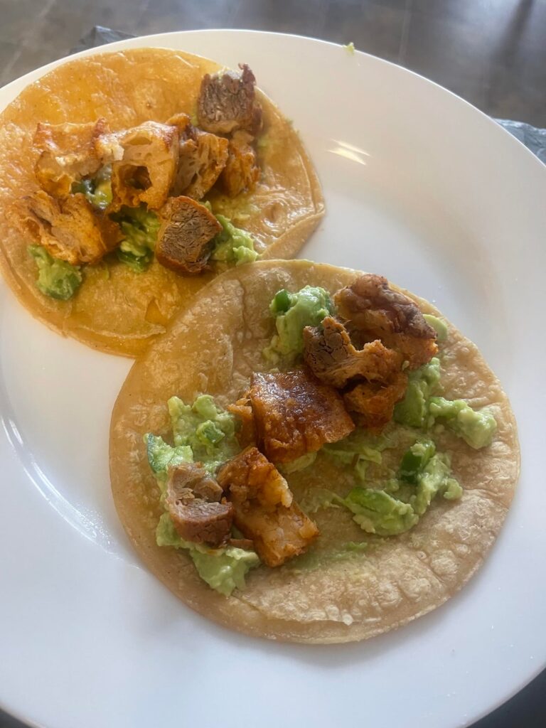 Taco Tuesday w/tacos de chicharrón