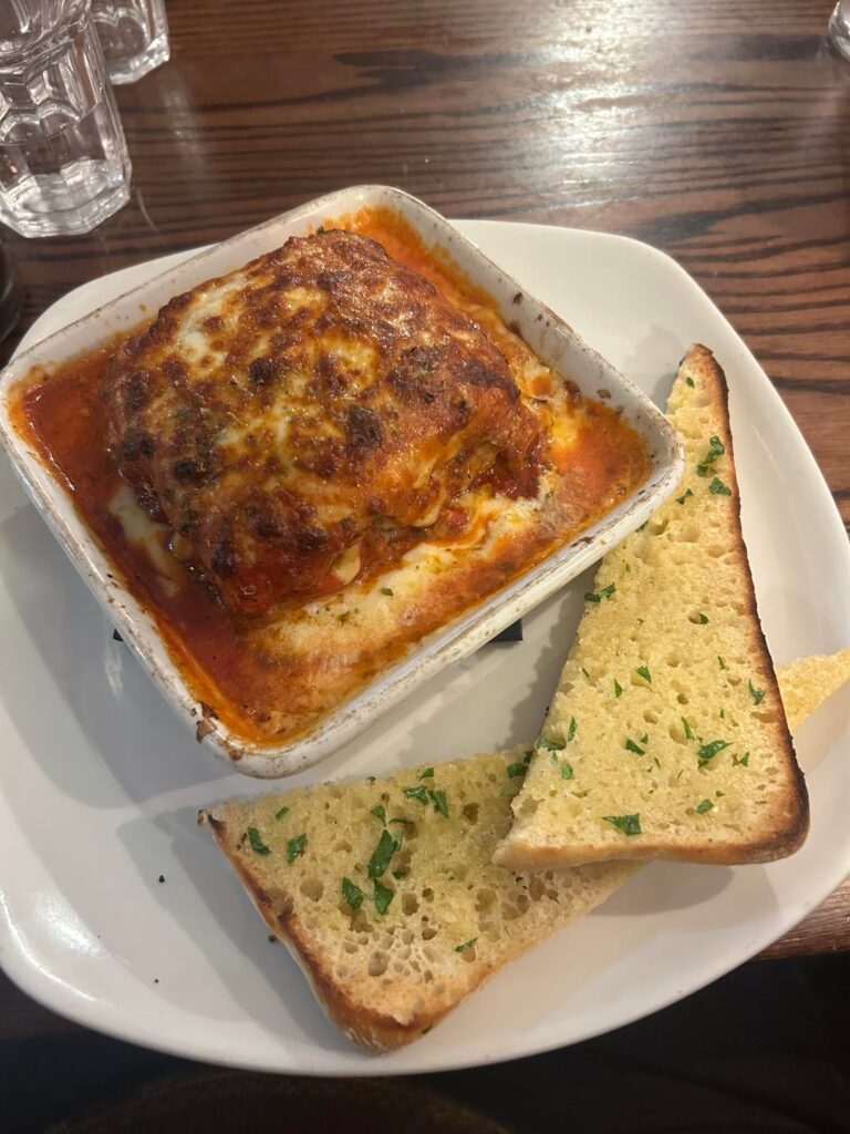 Lasagne and garlic ciabatta! Lasagne and garlic ciabatta!