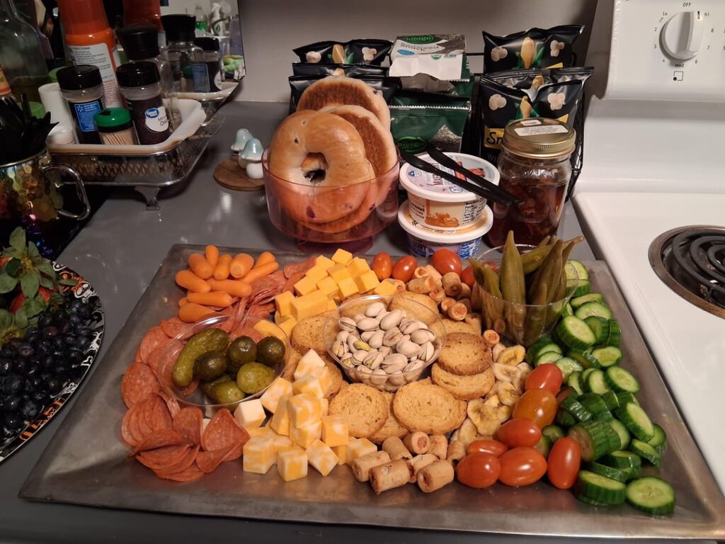 Spread for a "come as you are" party