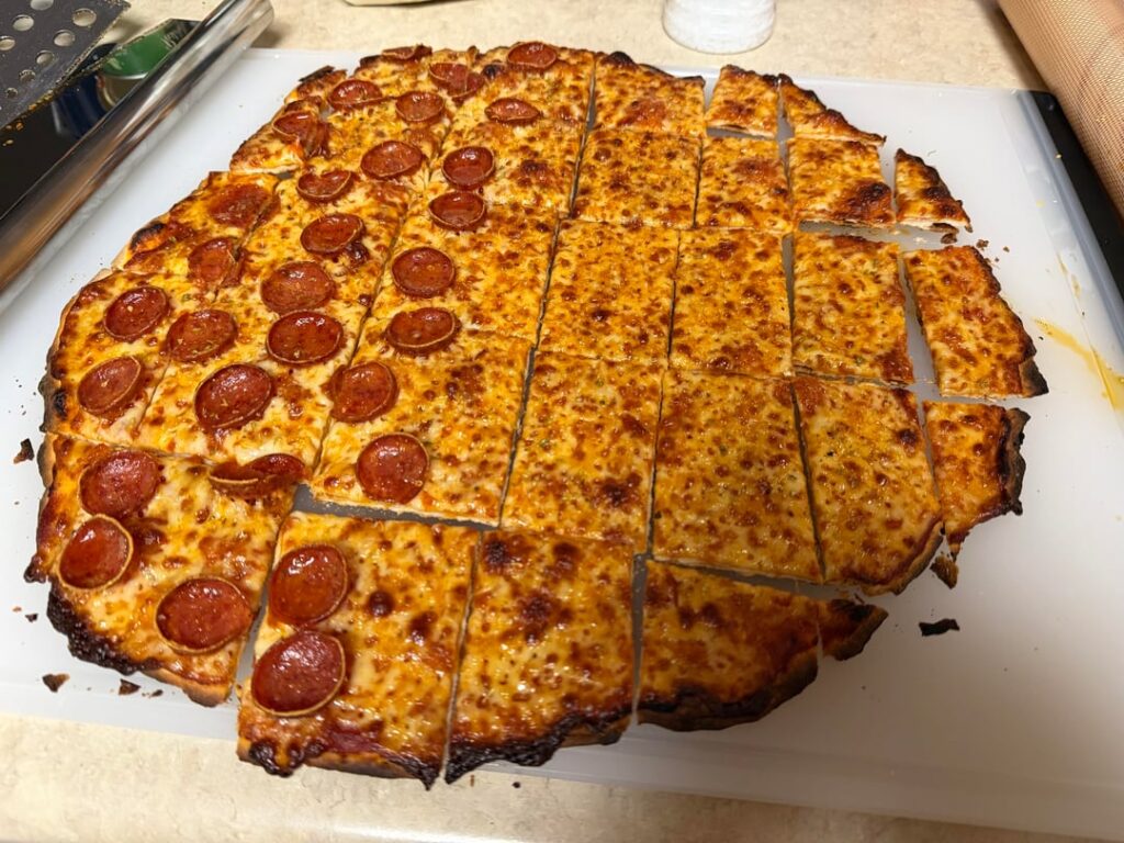 Homemade Dayton style thins for the game. Go Bucks!