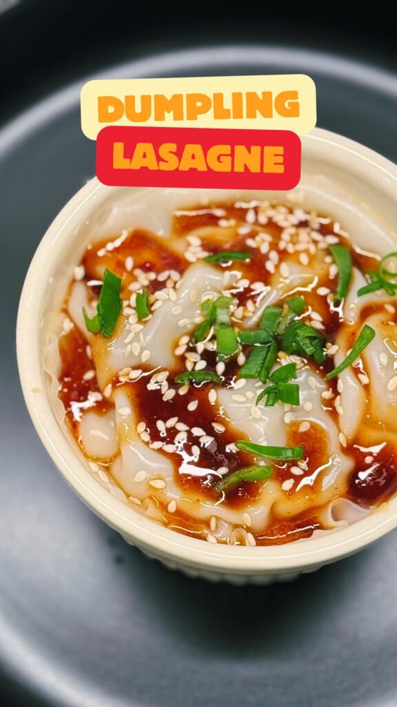 Dumpling lasagne in ramekins