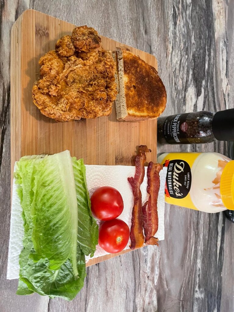 Friend chicken club on sourdough