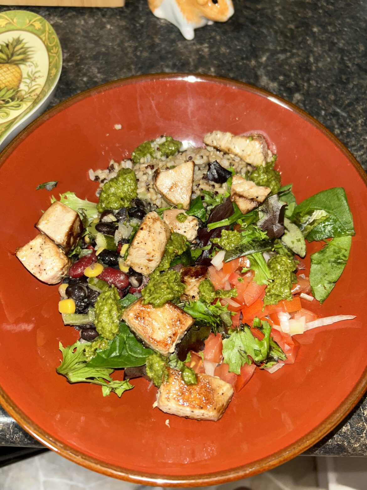 seared tuna taco bowl