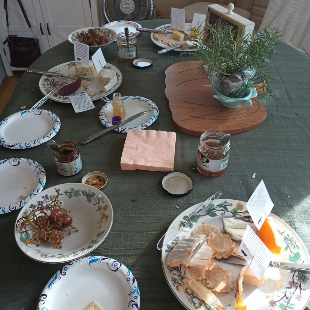 Aftermath of the family cheese tasting