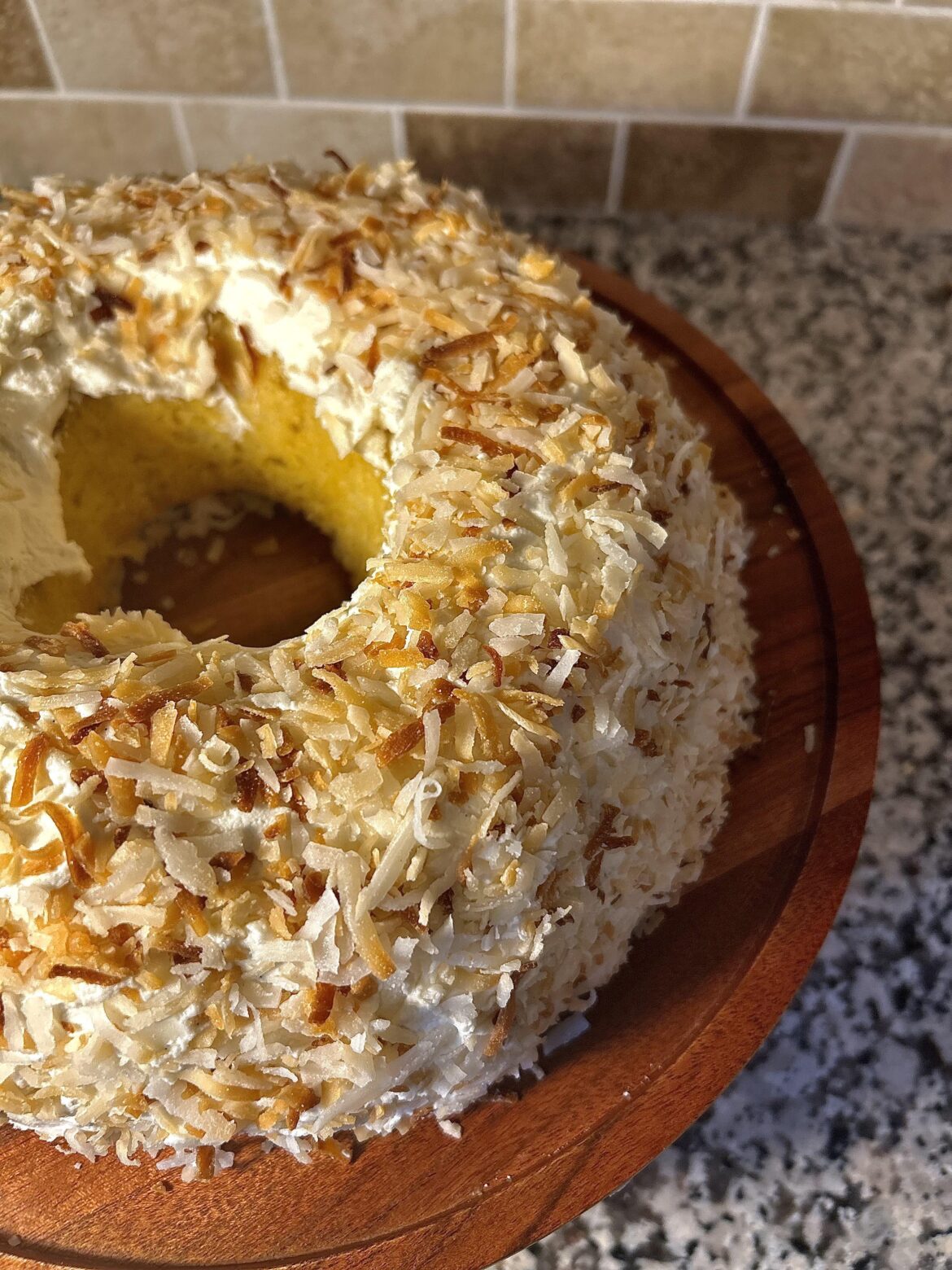 I made a coconut cake!