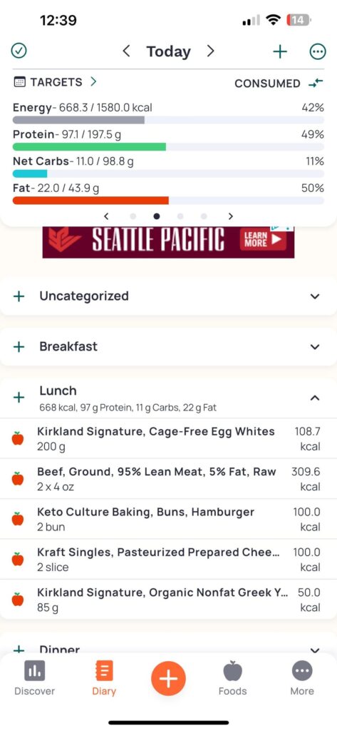 Breakfast Burger Protein Bomb