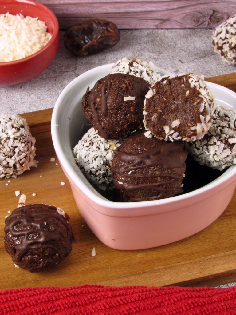 Chocolate Coconut Date Truffle Bites